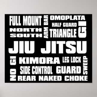 Jiu Jitsu Terminology Poster