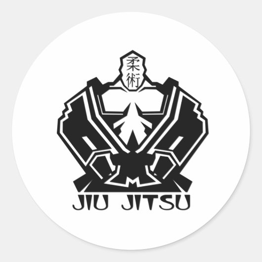 Jiu Jitsu - The Fighter Prepares Ronde Sticker (Voorkant)