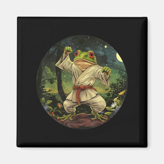 Jiu-Jitsu Toad Kickboksen Bos Taekwondo Kikker Magneet (Voorkant)