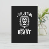 Jiu Jitsu Train als een Beast BJJ MMA Kaart (Staand voorkant)