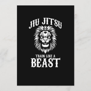 Jiu Jitsu Train als een Beast BJJ MMA Kaart