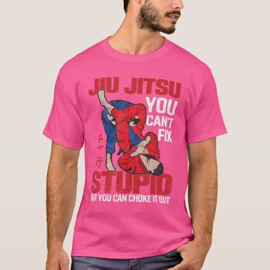 Jiu Jitsu Train als een beest BJJ MMA Jujitsu Jiu T-shirt (Voorkant)