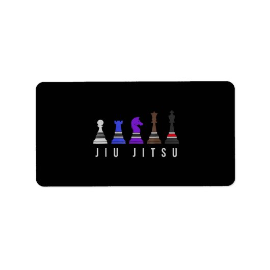 jiu jitsu training chess , gift bjj met tekst . etiket (Voorkant)