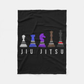 jiu jitsu training chess , gift bjj met tekst . fleece deken (Voorkant)