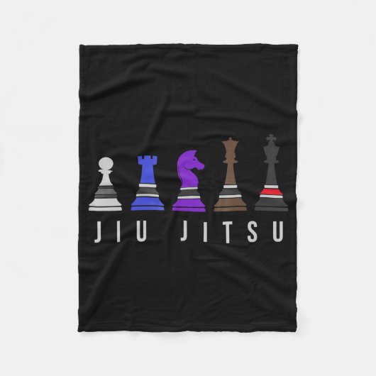 jiu jitsu training chess , gift bjj met tekst . fleece deken (Voorkant)