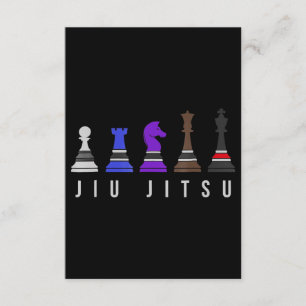 jiu jitsu training chess , gift bjj met tekst . informatiekaartje