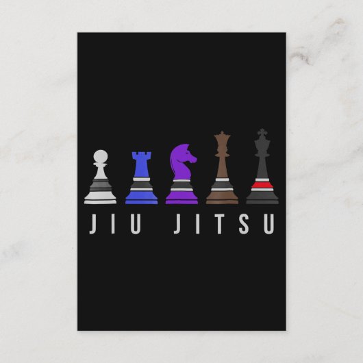 jiu jitsu training chess , gift bjj met tekst . informatiekaartje (Voorkant)