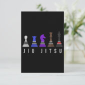 jiu jitsu training chess , gift bjj met tekst . informatiekaartje (Staand voorkant)