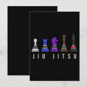 jiu jitsu training chess , gift bjj met tekst . kaart (Voorkant / Achterkant)