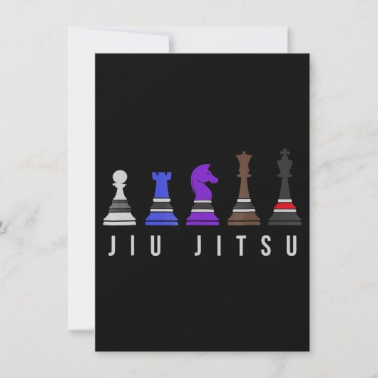 jiu jitsu training chess , gift bjj met tekst . kaart (Voorkant)