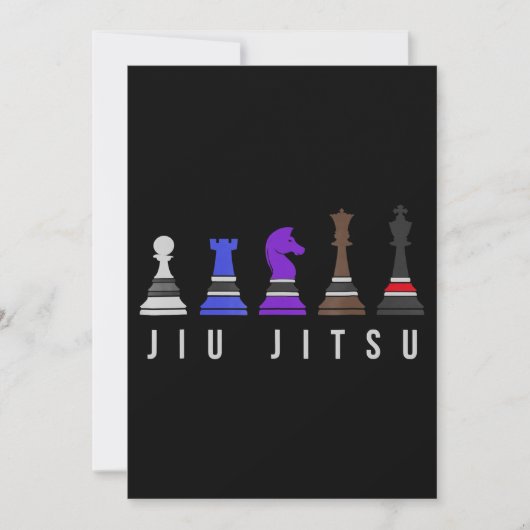 jiu jitsu training chess , gift bjj met tekst . kaart (Voorkant)