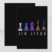 jiu jitsu training chess , gift bjj met tekst . kaart (Voorkant / Achterkant)