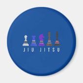 jiu jitsu training chess , gift bjj met tekst . magneet (Voorkant)