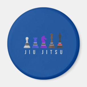 jiu jitsu training chess , gift bjj met tekst . magneet