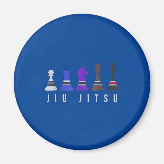 jiu jitsu training chess , gift bjj met tekst . magneet (Voorkant)