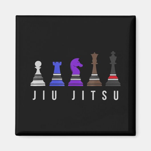 jiu jitsu training chess , gift bjj met tekst . magneet (Voorkant)