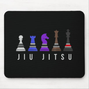 jiu jitsu training chess , gift bjj met tekst . muismat