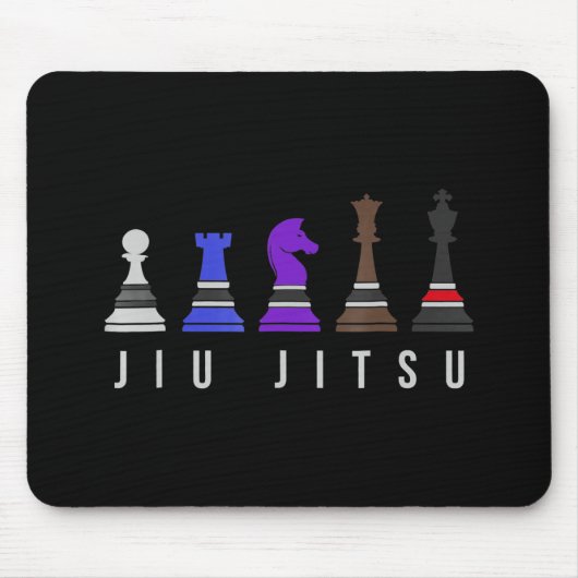 jiu jitsu training chess , gift bjj met tekst . muismat (Voorkant)