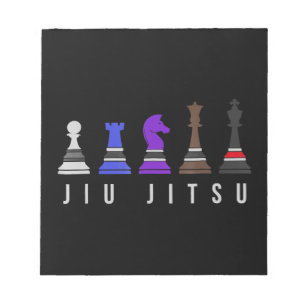 jiu jitsu training chess , gift bjj met tekst . notitieblok