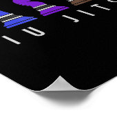 jiu jitsu training chess , gift bjj met tekst . poster (Hoek)