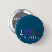 jiu jitsu training chess , gift bjj met tekst . ronde button 5,7 cm (Voorkant /achterkant)