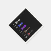 jiu jitsu training chess , gift bjj met tekst . servet (Hoek)