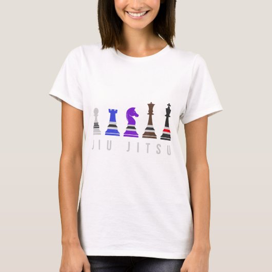 jiu jitsu training chess , gift bjj met tekst . t-shirt (Voorkant)