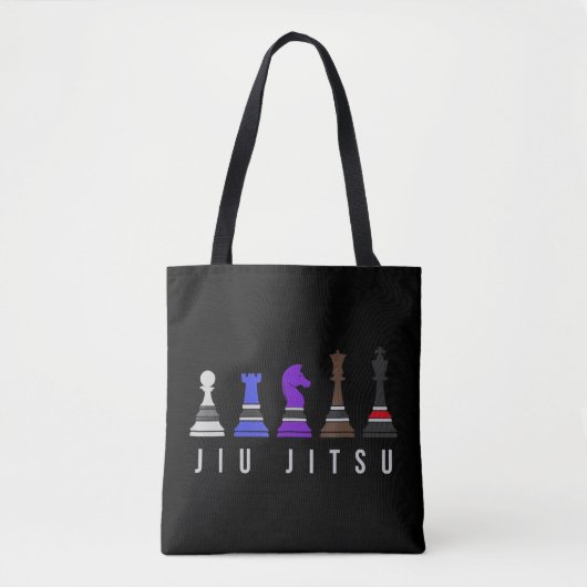 jiu jitsu training chess , gift bjj met tekst . tote bag (Voorkant)