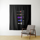 jiu jitsu training chess , gift bjj met tekst . wandkleed (In situ)