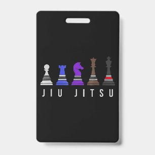 jiu jitsu training schaken, cadeau bjj met teks badge