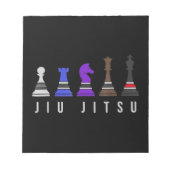 jiu jitsu training schaken, cadeau bjj met teks notitieblok (Voorkant)