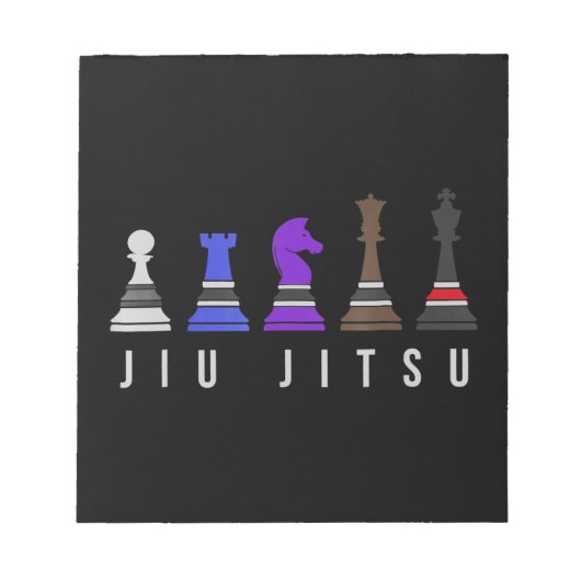 jiu jitsu training   schaken, cadeau  bjj met teks notitieblok (Voorkant)