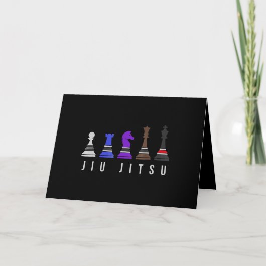 jiu jitsu    trainingschaak , cadeau bjj met tekst feestdagen kaart (Voorkant)