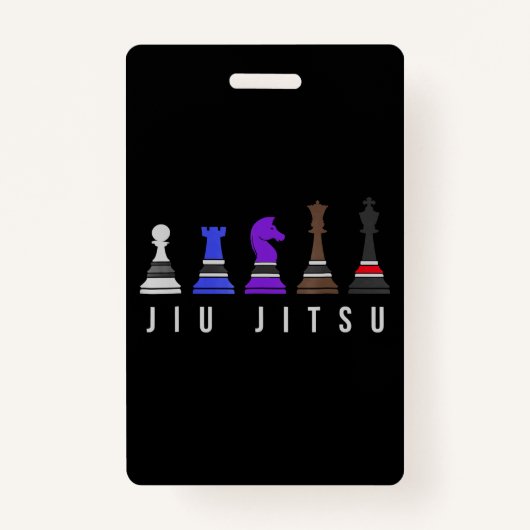 jiu jitsu    trainingschess , gift bjj met tekst . badge (Voorkant)