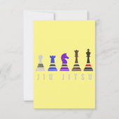 jiu jitsu trainingschess , gift bjj met tekst . bedankkaart (Voorkant)