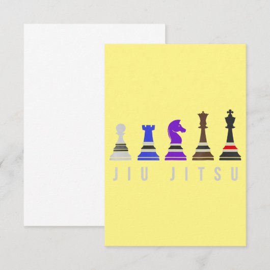 jiu jitsu trainingschess , gift bjj met tekst . bedankkaart (Voorkant / Achterkant)