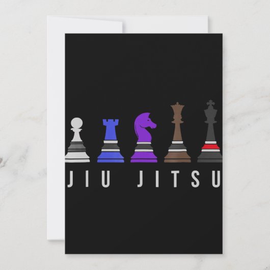 jiu jitsu    trainingschess , gift bjj met tekst . bedankkaart (Voorkant)
