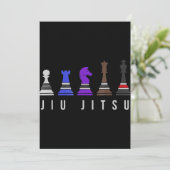 jiu jitsu    trainingschess , gift bjj met tekst . bedankkaart (Staand voorkant)