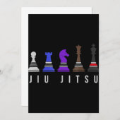 jiu jitsu    trainingschess , gift bjj met tekst . bedankkaart (Voorkant / Achterkant)