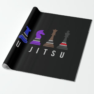 jiu jitsu    trainingschess , gift bjj met tekst . cadeaupapier
