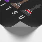 jiu jitsu    trainingschess , gift bjj met tekst . cadeaupapier (Hoek)