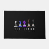 jiu jitsu trainingschess , gift bjj met tekst . deurmat (Voorkant)