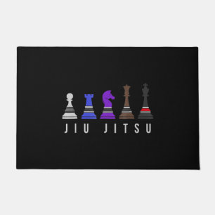 jiu jitsu    trainingschess , gift bjj met tekst . deurmat