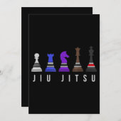jiu jitsu    trainingschess , gift bjj met tekst . feestdagenkaart (Voorkant / Achterkant)