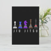 jiu jitsu    trainingschess , gift bjj met tekst . feestdagenkaart (Staand voorkant)