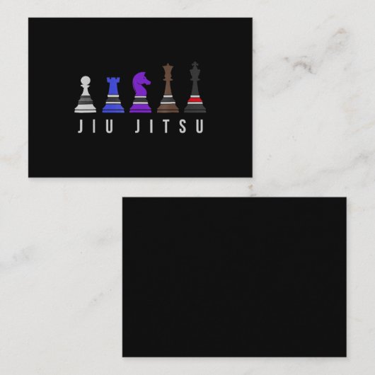 jiu jitsu    trainingschess , gift bjj met tekst . informatiekaartje (Voorkant / Achterkant)