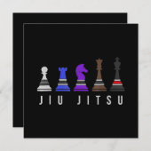 jiu jitsu    trainingschess , gift bjj met tekst . kaart (Voorkant / Achterkant)