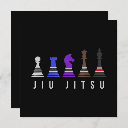 jiu jitsu    trainingschess , gift bjj met tekst . kaart (Voorkant / Achterkant)