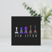 jiu jitsu    trainingschess , gift bjj met tekst . kaart (Staand voorkant)