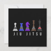 jiu jitsu    trainingschess , gift bjj met tekst . kaart (Voorkant)